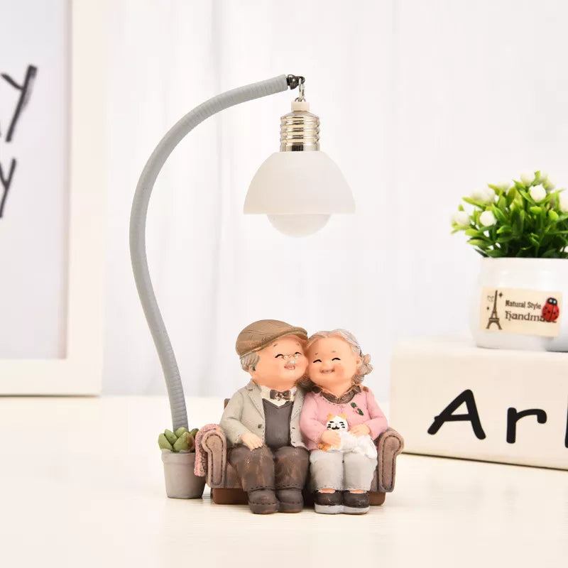Araña modelo y creativa de pareja de abuelos - Decoración