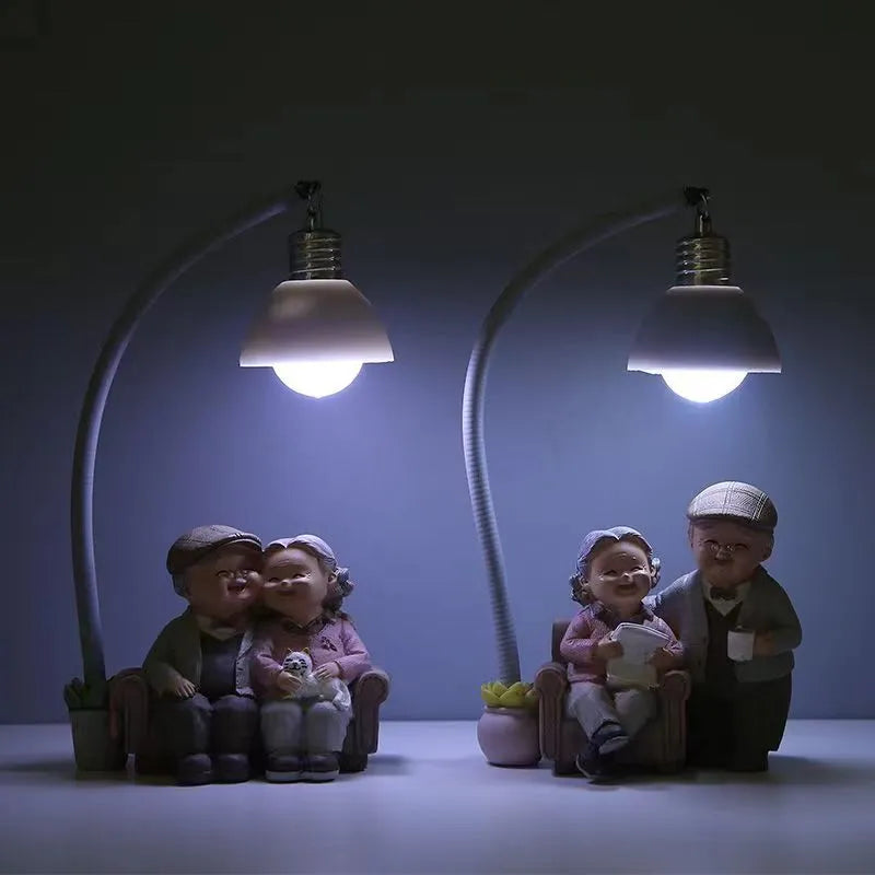 Araña modelo y creativa de pareja de abuelos - Decoración