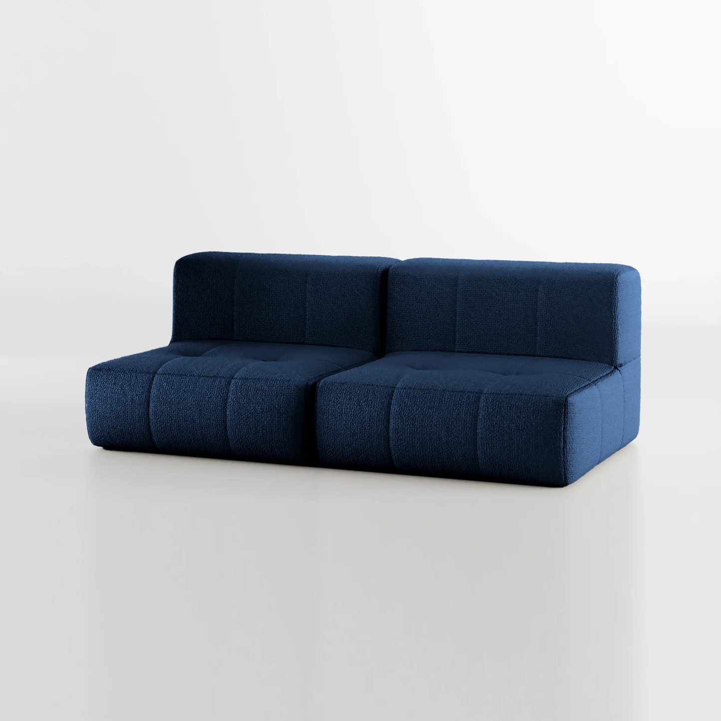 Sofá modular de 2 plazas en tejido Boucle - Sin brazos