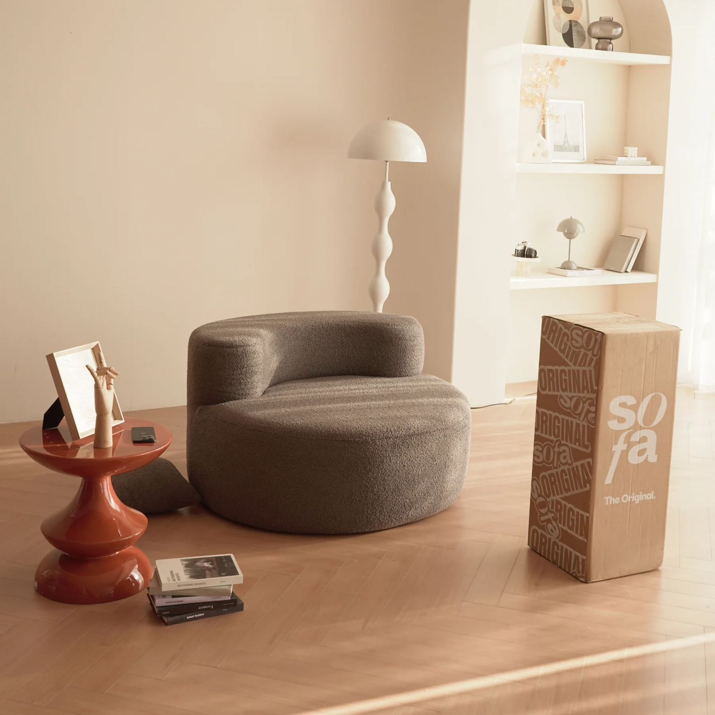 Sillón Dunne Gray 1 unidad Sofá en caja