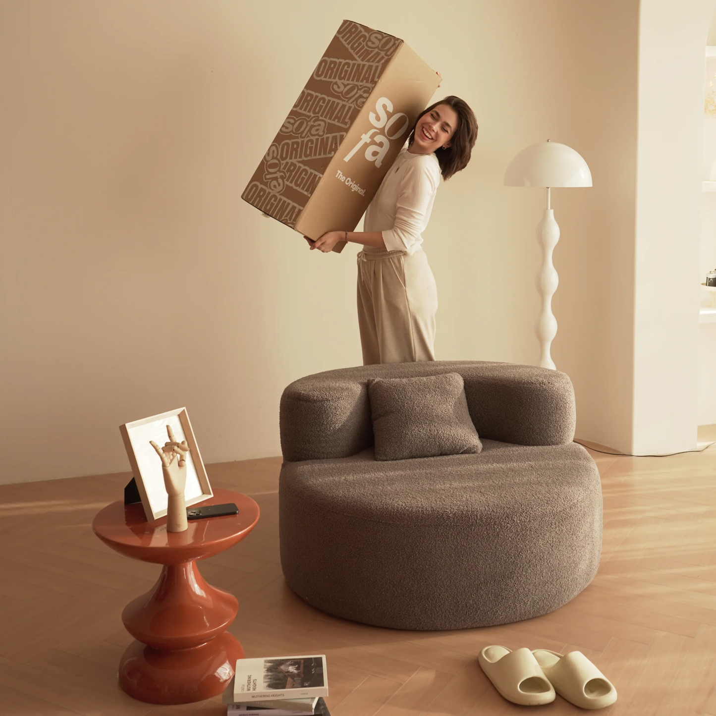 Sillón Dunne Gray 1 unidad Sofá en caja