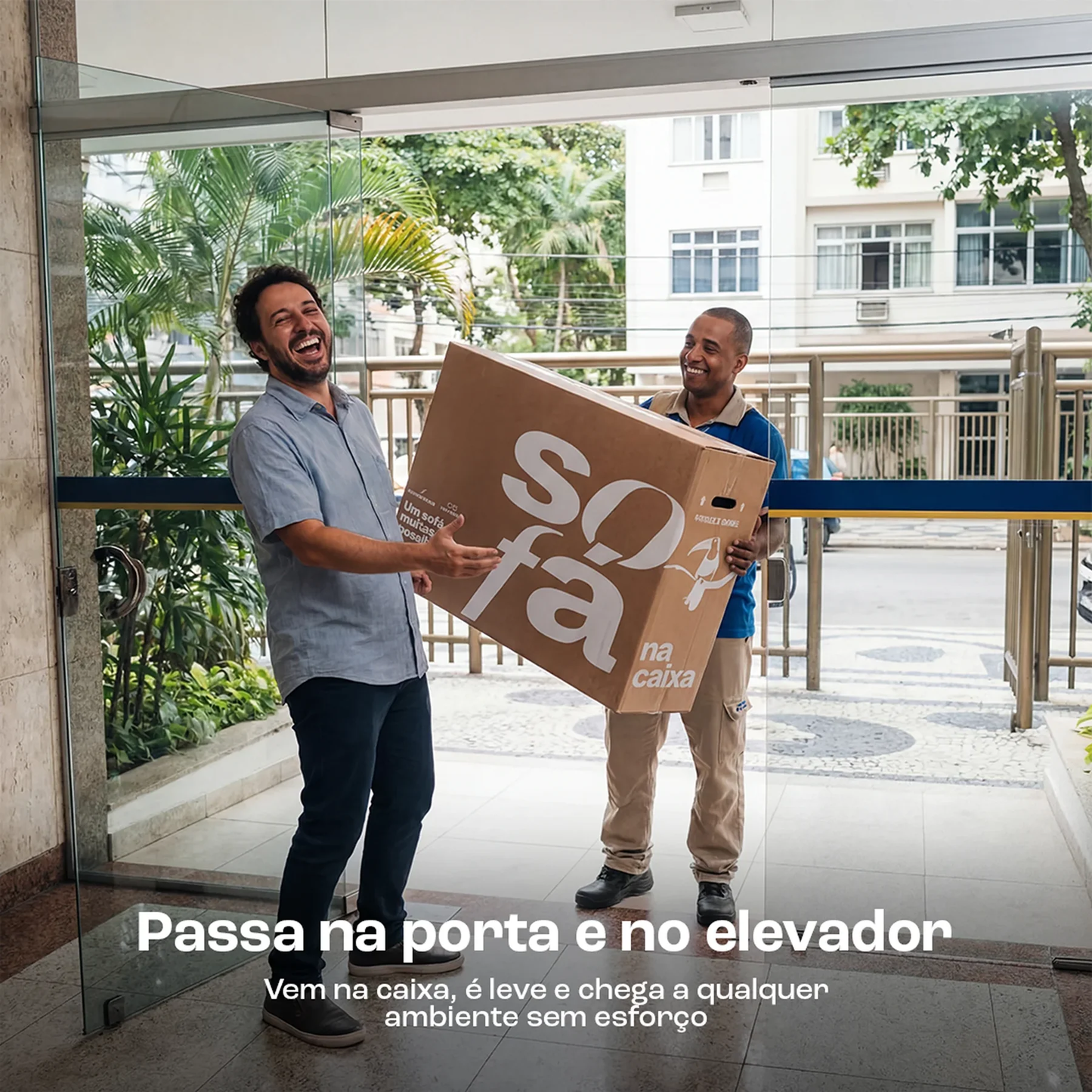Sofá modular de 2 plazas en lino Boucle.