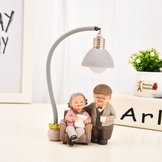 Araña modelo y creativa de pareja de abuelos - Decoración