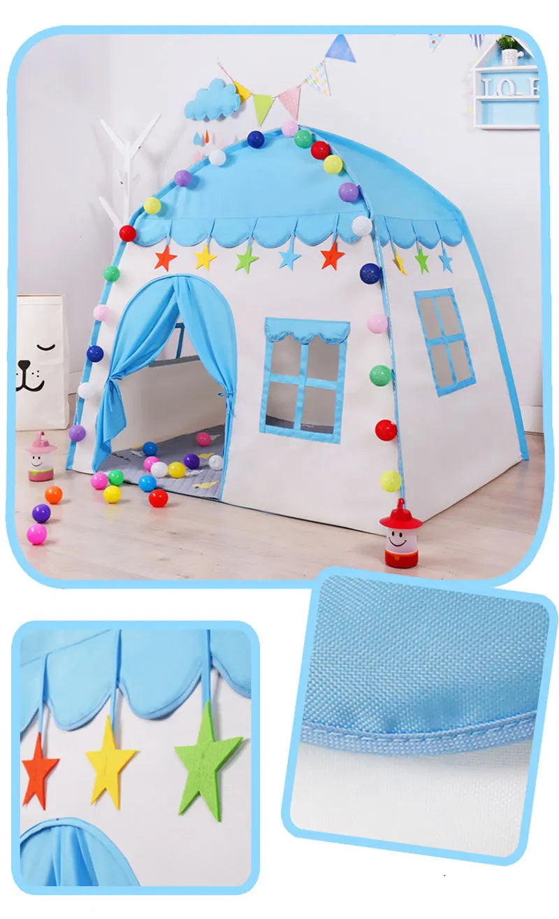 Castillo de princesa plegable para niños, Teepee Playhouse, juguetes Cubby