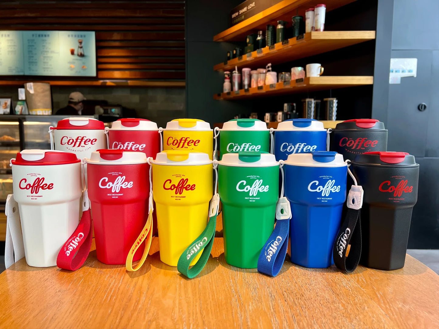 12 Taza/vaso termo de acero inoxidable con aislamiento térmico al vacío