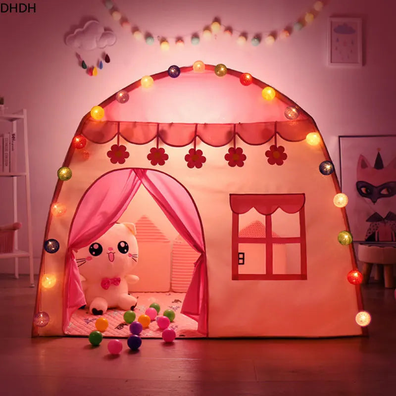 Castillo de princesa plegable para niños, Teepee Playhouse, juguetes Cubby