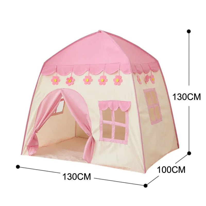 Castillo de princesa plegable para niños, Teepee Playhouse, juguetes Cubby