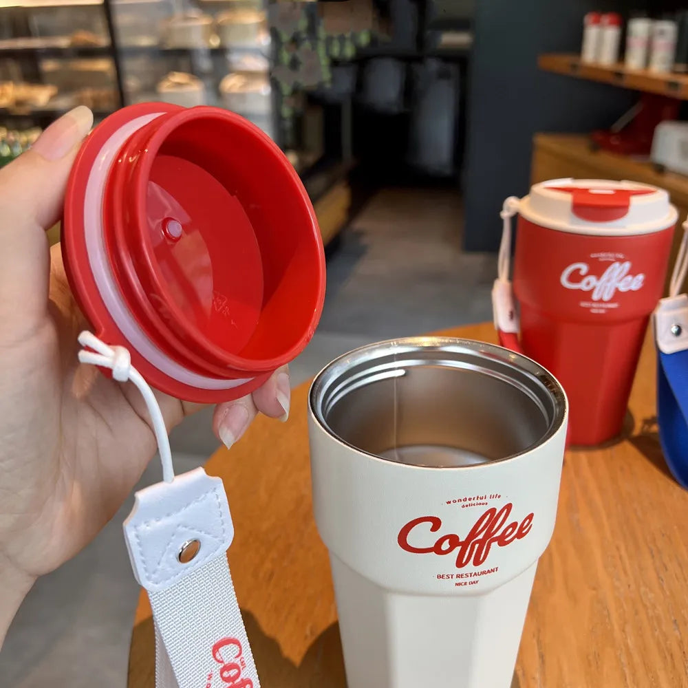 12 Taza/vaso termo de acero inoxidable con aislamiento térmico al vacío